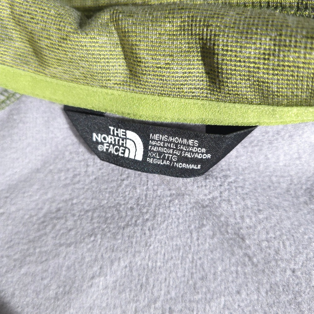 The North Face Fleece Jacket Mens XXL Green Full Zip NF0A2VE4UER Mock Neck Coat - Picture 6 of 10